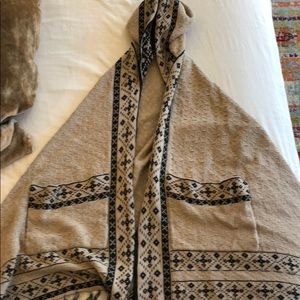 Brown and Black Poncho